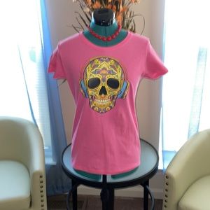 FabulouslyFitted | Custom Graphic Print T-shirt - Rock Skeleton